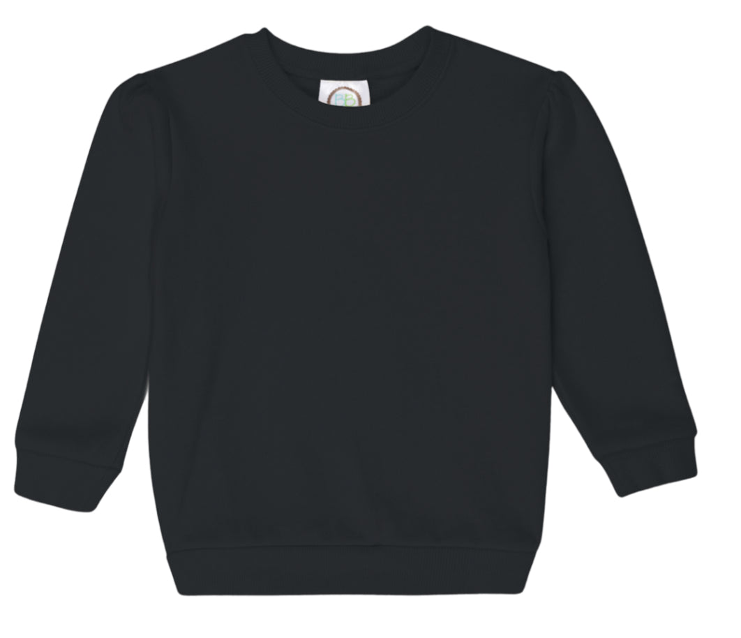 Girls Puff Sleeve Sweatshirt