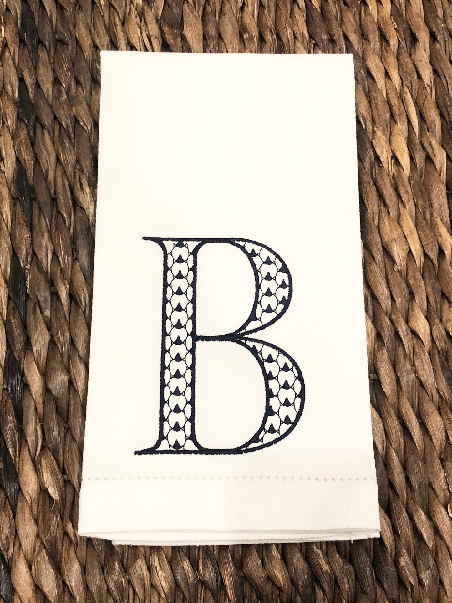 Monogrammed Initial Tea Towel, Personalized Tea Towel