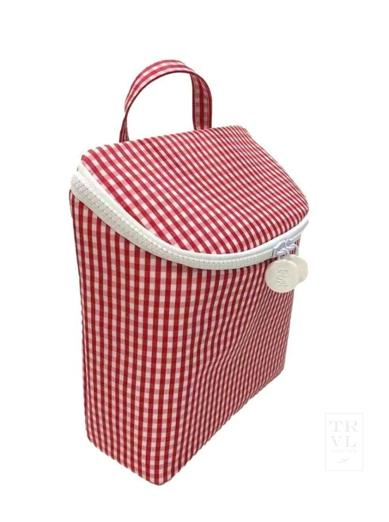 Take Away Insulated Lunch Bag - Gingham Red