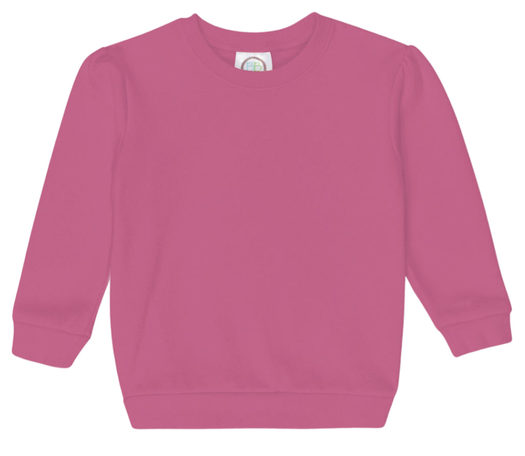 Girls Puff Sleeve Sweatshirt
