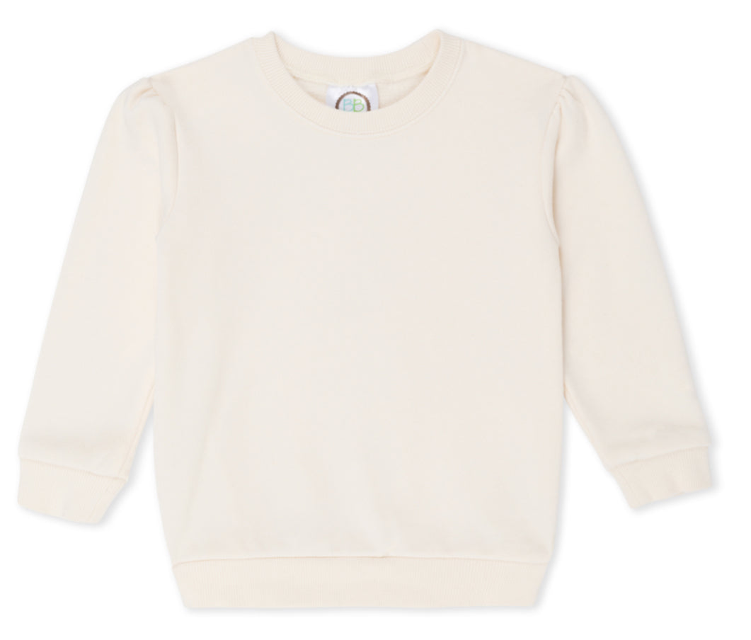 Girls Puff Sleeve Sweatshirt