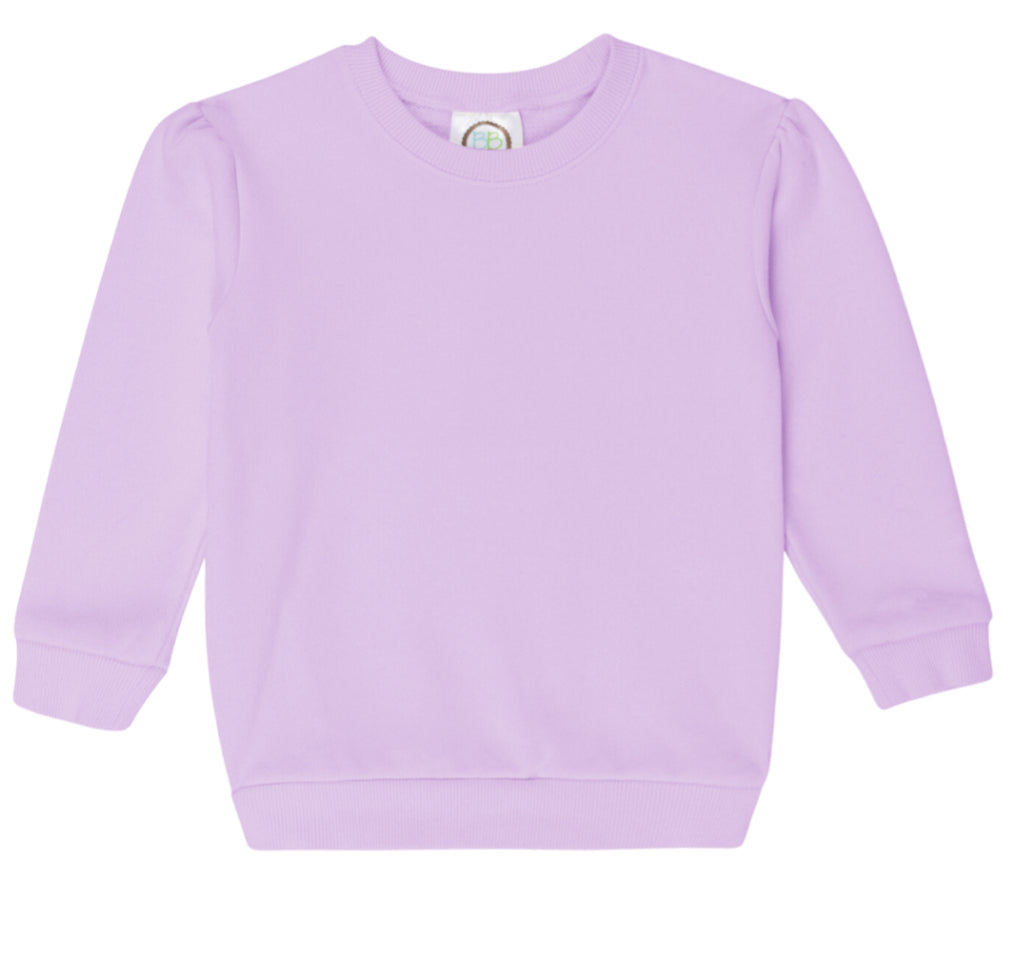 Girls Puff Sleeve Sweatshirt