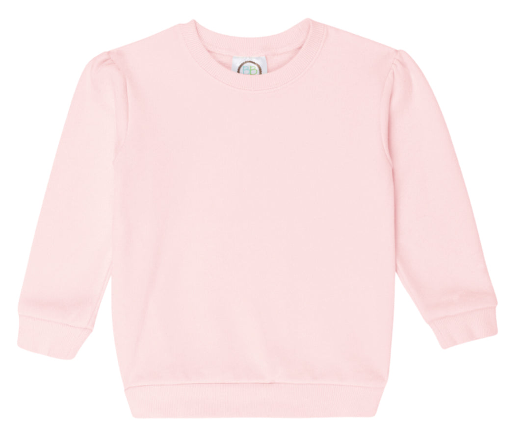 Girls Puff Sleeve Sweatshirt