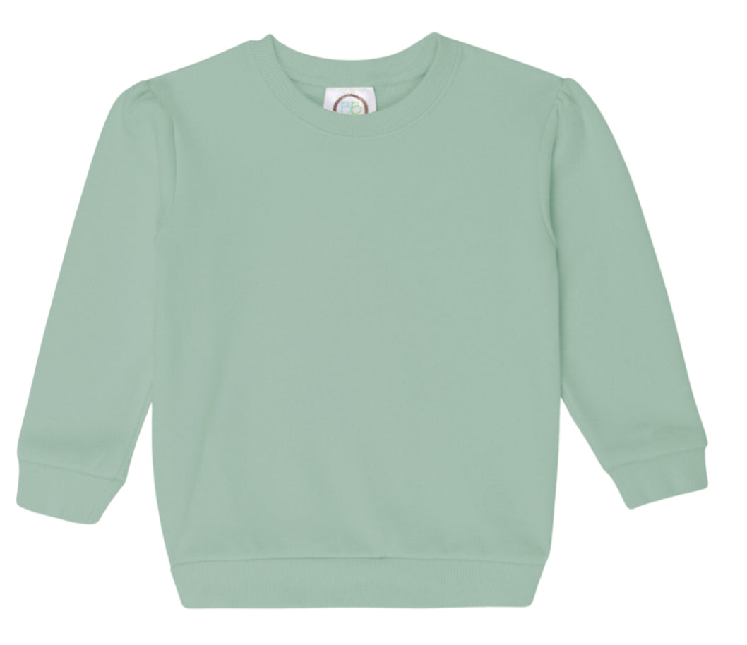 Girls Puff Sleeve Sweatshirt