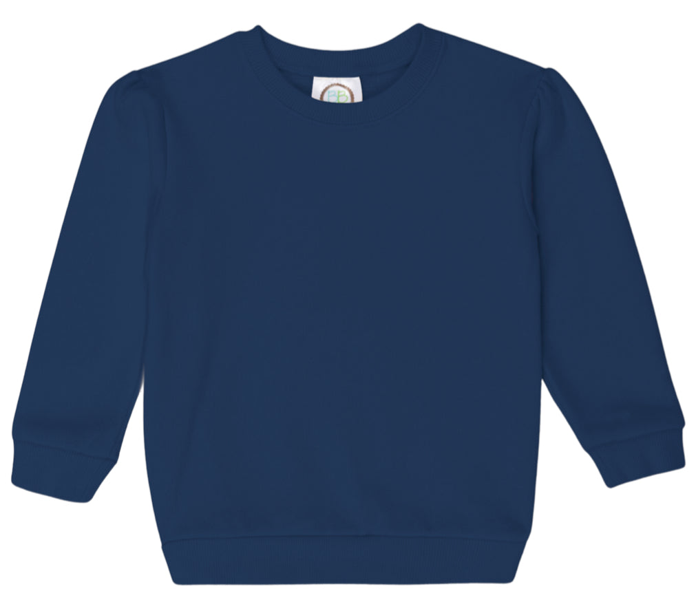 Girls Puff Sleeve Sweatshirt