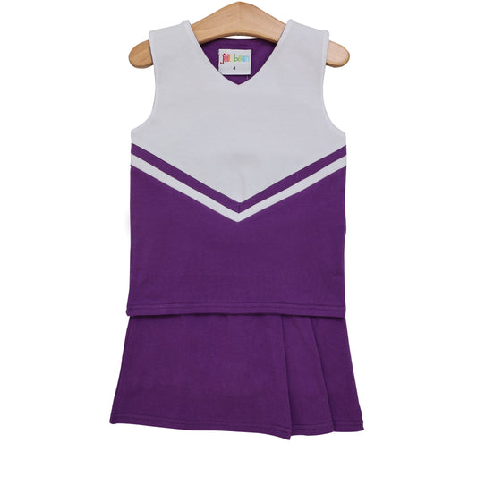 Cheer Uniform Skort Set - Purple/White