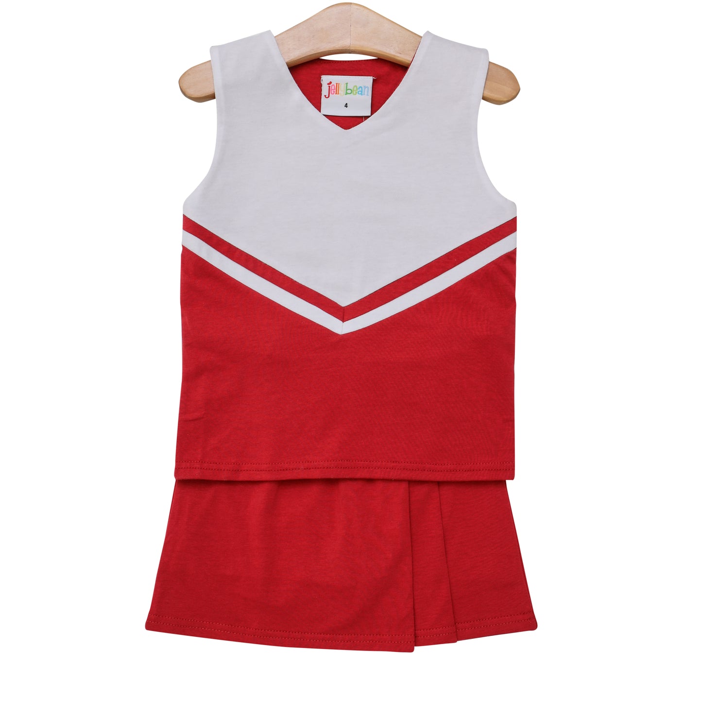 Cheer Uniform Skort Set - Red/White