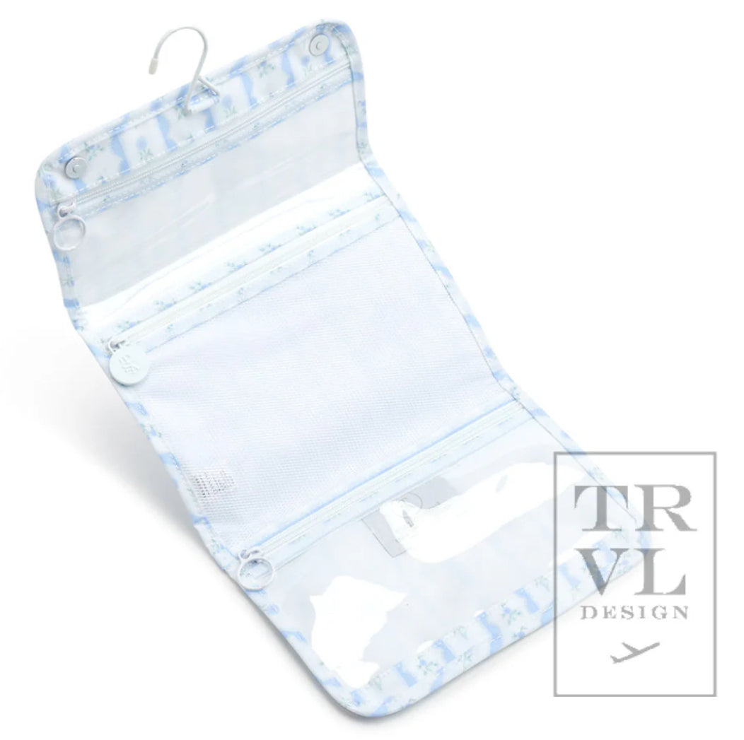 Mini Rollup Hanging Bag - Blue Ribbon Floral