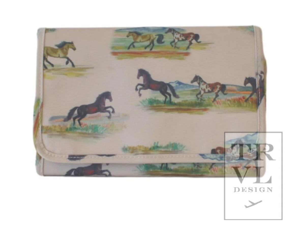 Mini Rollup Hanging Bag - Wild Horses