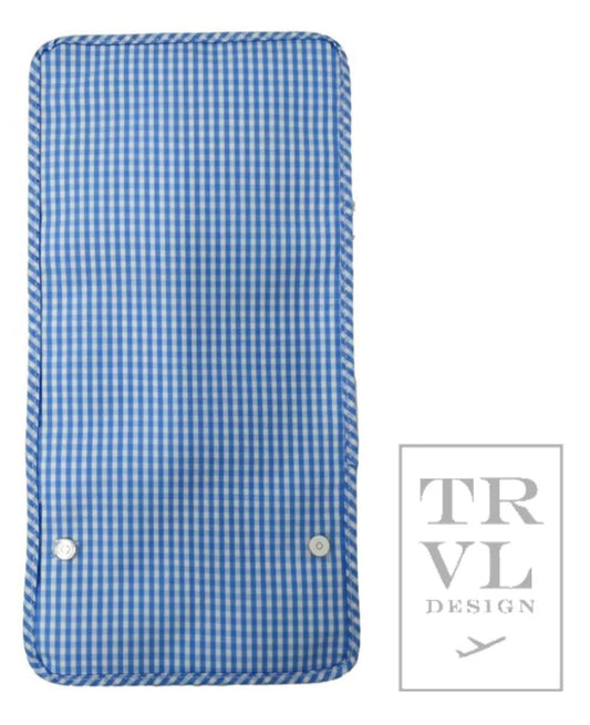 Mini Rollup Hanging Bag - Gingham Sky