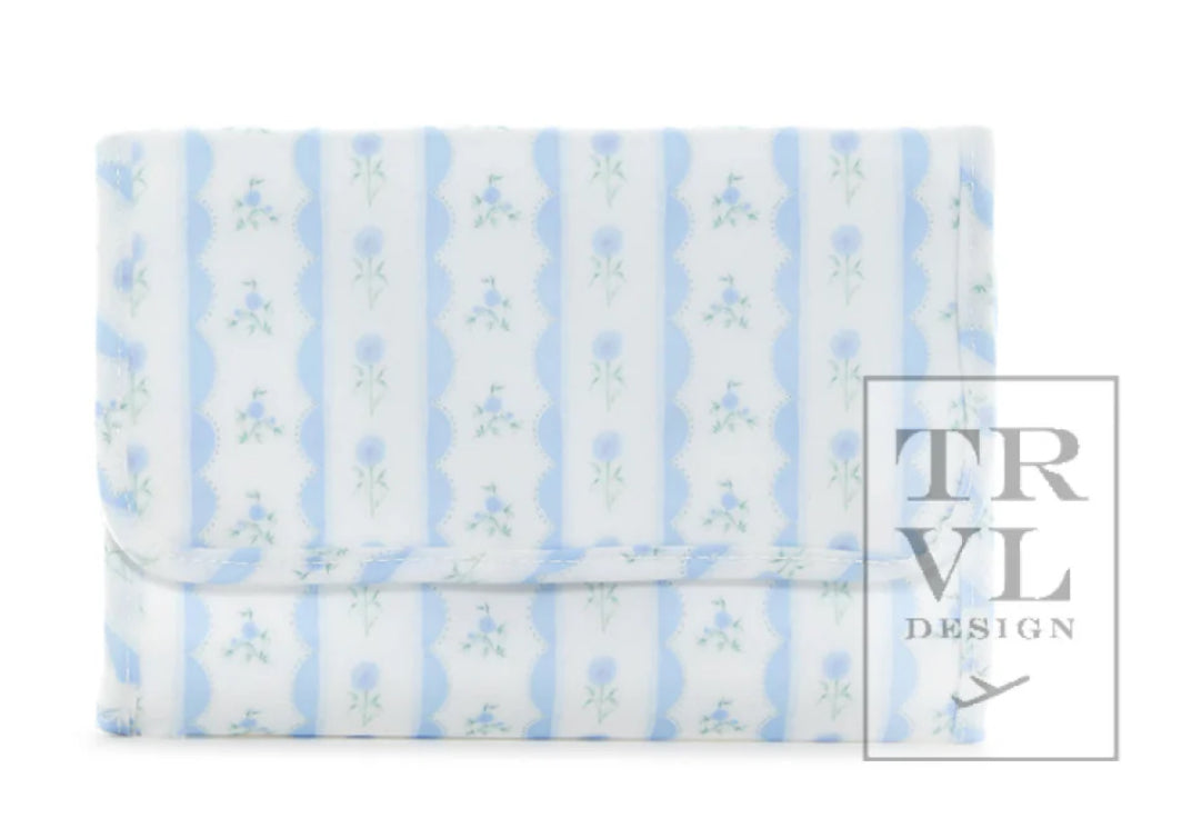 Mini Rollup Hanging Bag - Blue Ribbon Floral