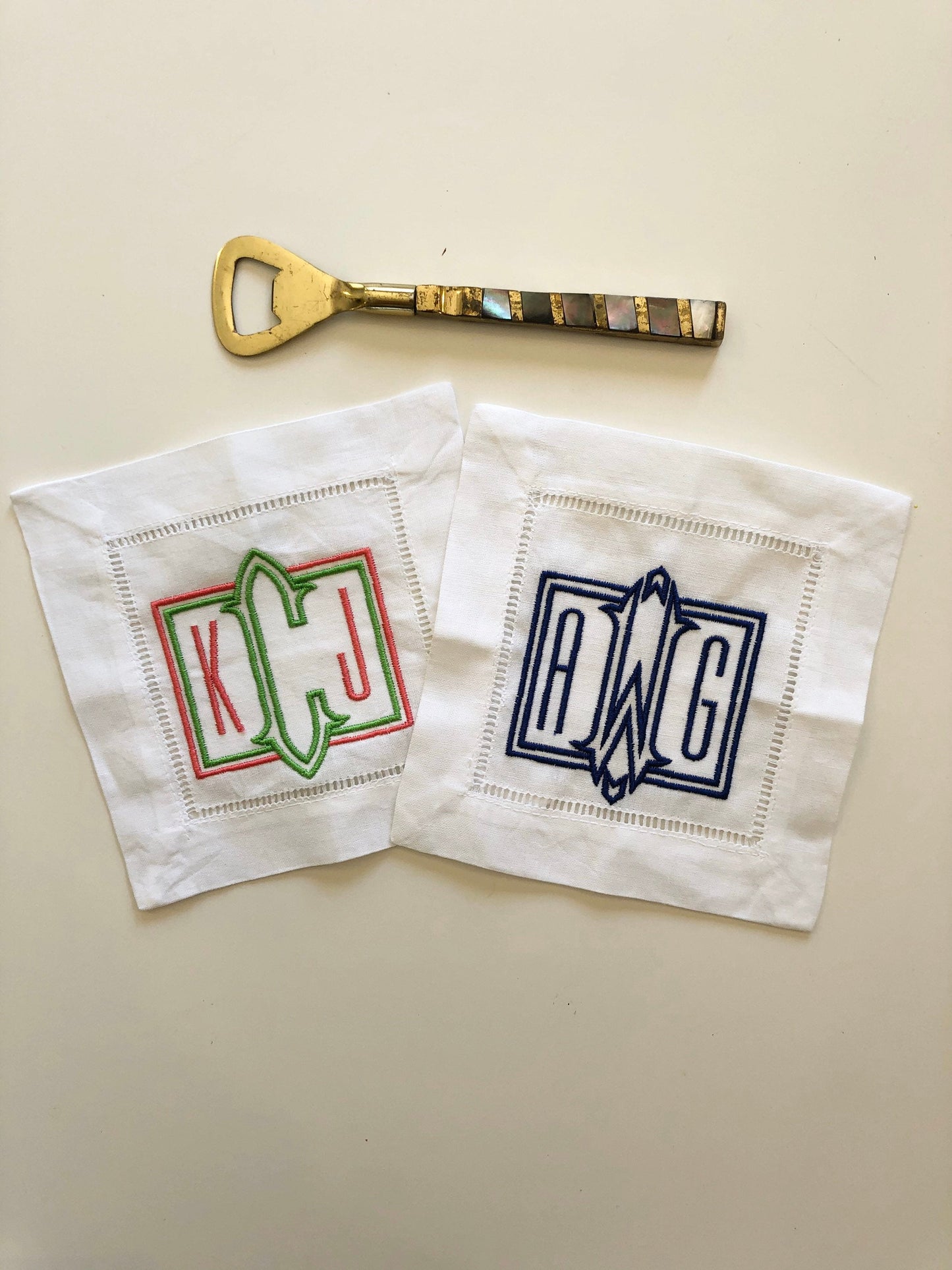 Monogrammed Cocktail Napkins