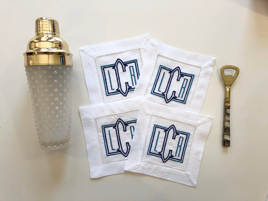 Monogrammed Cocktail Napkins