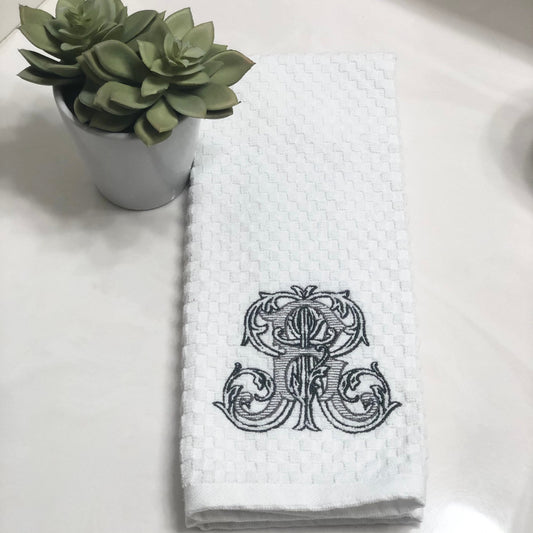 Monogrammed hand towel