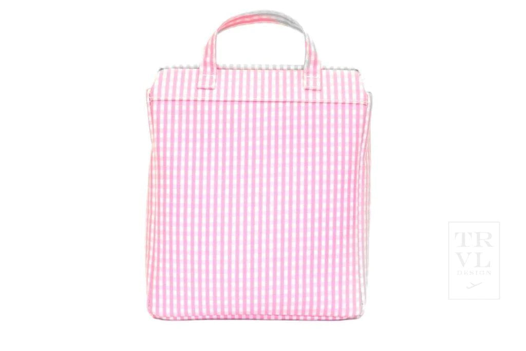 Take Away Insulated Lunch Bag - Gingham Pink