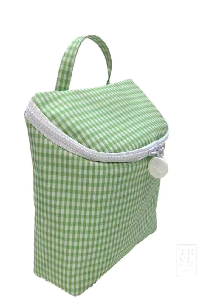 Take Away Insulated Lunch Bag - Gingham Leaf