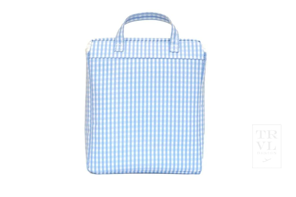 Take Away Insulated Lunch Bag - Gingham Sky
