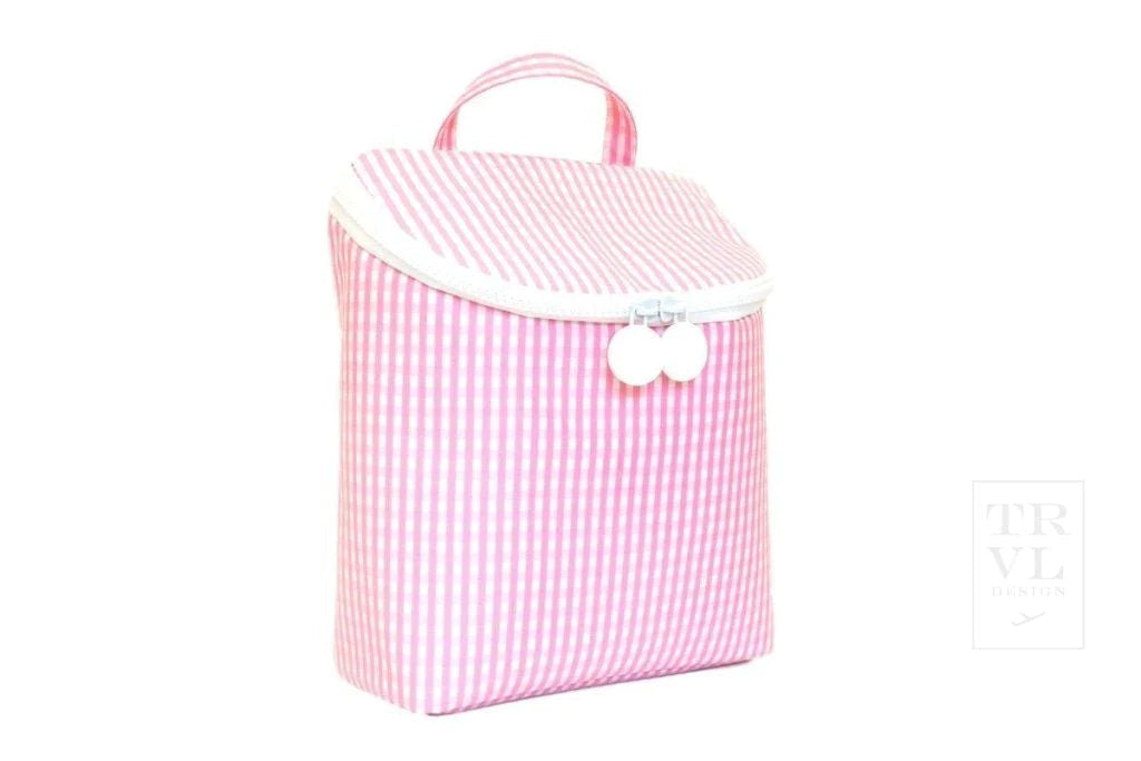 Take Away Insulated Lunch Bag - Gingham Pink