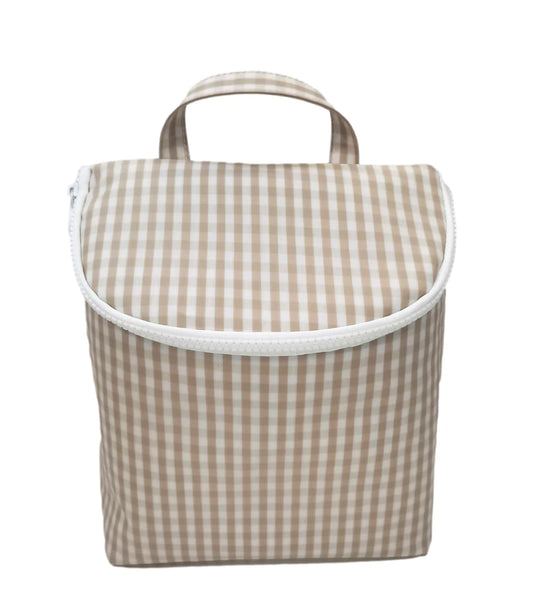 Take Away Insulated Lunch Bag - Gingham Khaki